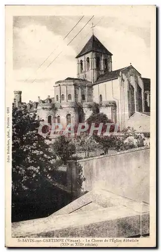 Ansichtskarte AK St Savin sur Gartempe (Vienne) Le Chevet de I Eglise Abbatiale