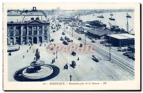 Ansichtskarte AK Bordeaux Panorama pris de la Douane