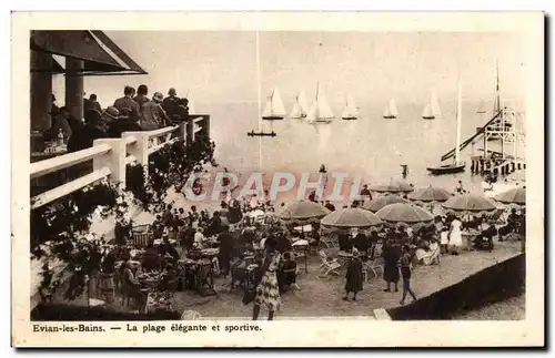 Ansichtskarte AK Evian les Bains la Plage elegante et sportive