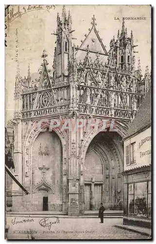 Ansichtskarte AK Alencon Porche de L Eglise Notre Dame