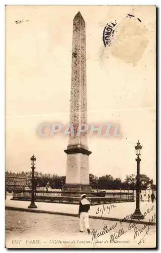 Cartes postales Paris L Obelisque de Louqsor de la Concorde