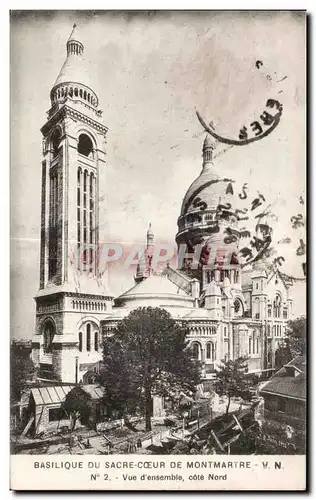 Ansichtskarte AK Basilique du Sacre Coeur de Montmartre Vue d ensemble cote Nord