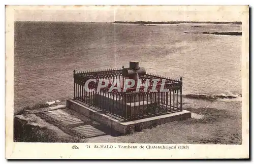 Cartes postales St Malo Tombeau de Chateaubriand