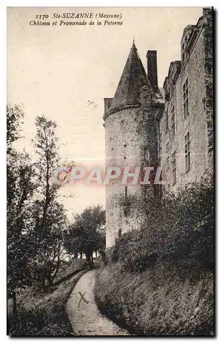 Ansichtskarte AK Ste Suzanne (Mayenne) Chateau et Promenade de la Poterne