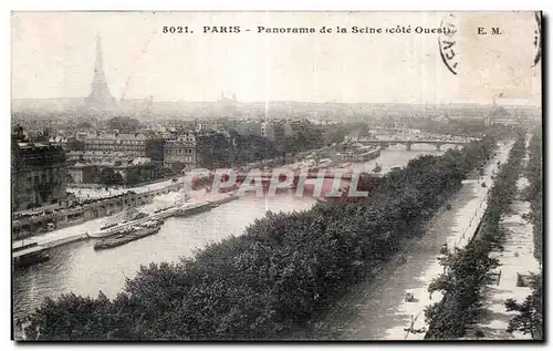 Ansichtskarte AK Paris Panorama de la Seine (Cote Ouest) Tour Eiffel