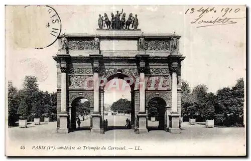 Cartes postales Paris Arc de Triomphe du Carrousel