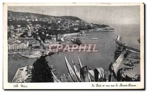 Cartes postales Nice Le port et vue sur le Mont Boron