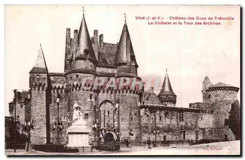 Ansichtskarte AK Vitre Chateau des Ducs de Tremoille Le Chateau et la tour des