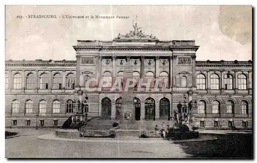 Ansichtskarte AK Strasbourg L Universite et le Monument Pasteur