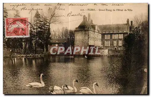 Cartes postales Flers Grand Etang de I Hotel de Ville