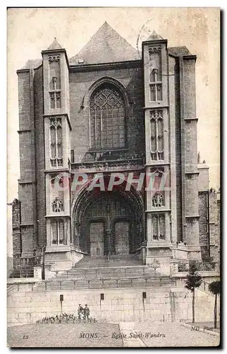 Cartes postales Mons Eglise Saint Wandru