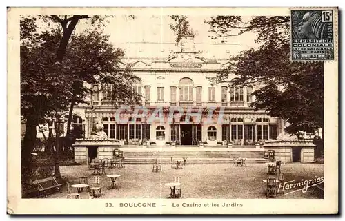 Cartes postales Boulogne Le Casino et les Jardins