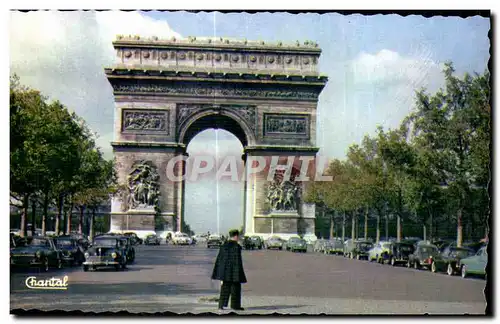Moderne Karte Paris arc de Triomphe Policier Police