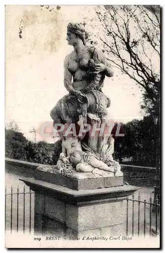 Cartes postales Brest Statue d Amphitrite Cours Dajot