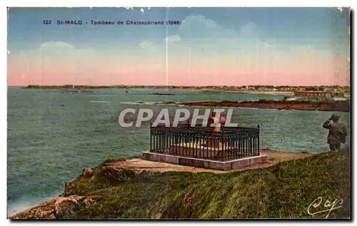 Cartes postales St Malo Tombeau de Chateaubriand