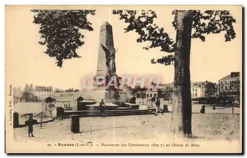 Ansichtskarte AK Rennes Monument des Combattants au Champ de Mars