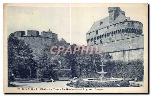 Ansichtskarte AK St Malo Le Chateau Tour La Generale et le grand Donjon