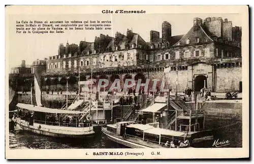 Cartes postales Saint Malo (Bretagne) Bateaux