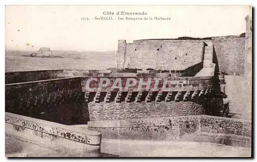 Cartes postales Cote d Emeraude St Malo Les Remparts de la Holiande