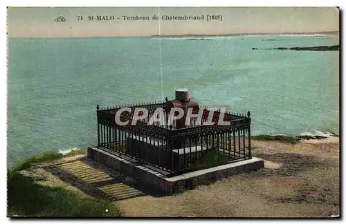 Cartes postales St Malo Tombeau de Chateaubriand