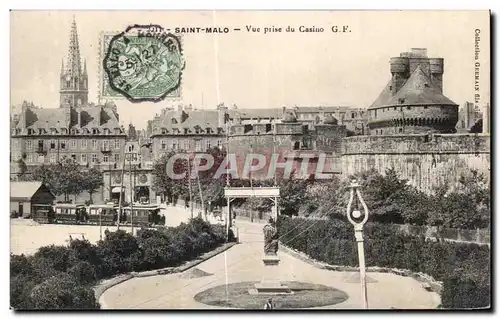 Cartes postales St Malo Vue prise du Casino Train