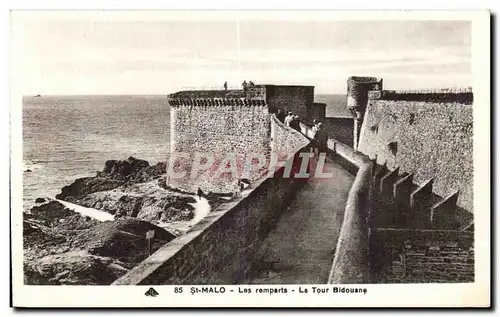 Ansichtskarte AK St Malo Les remparts La Tour Bidouane