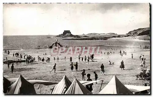 Ansichtskarte AK En Bretagne Saint Malo Piscine et plage de Bon Secours