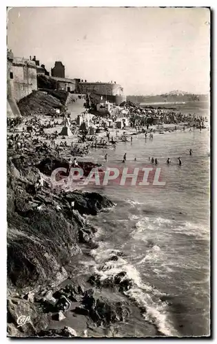 Ansichtskarte AK Saint Malo La Plage de Bonsecours