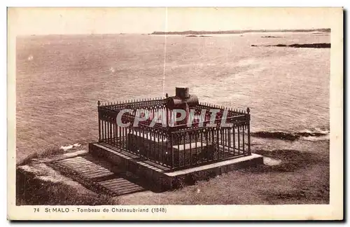 Cartes postales St Malo Tombeau de Chateaubriand