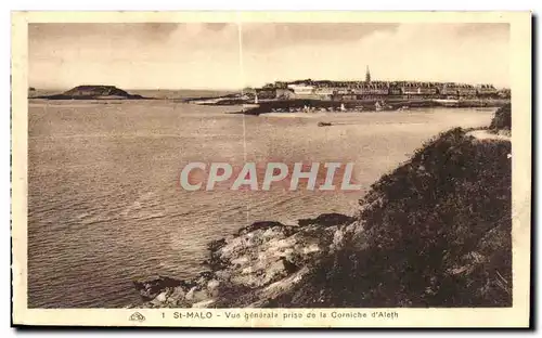 Ansichtskarte AK St Malo Vue generale prise de la Corniche d Aleth