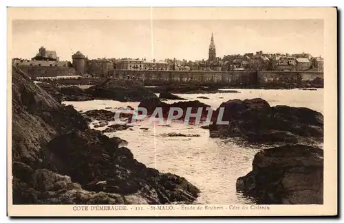 Ansichtskarte AK Cote D Emeraude St Malo Etude de Rochers Cote du Chateau