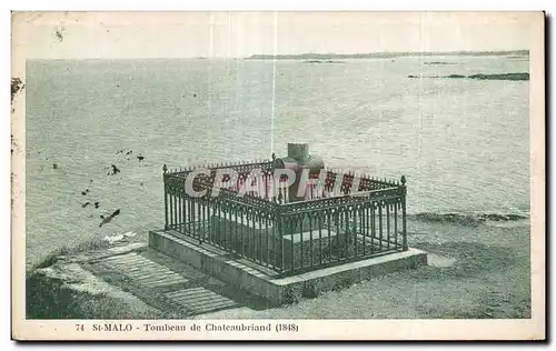 Cartes postales St Malo Tombeau de Chateaubriand