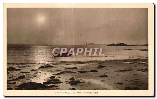 Ansichtskarte AK Saint Malo La Rade au Crepuscule