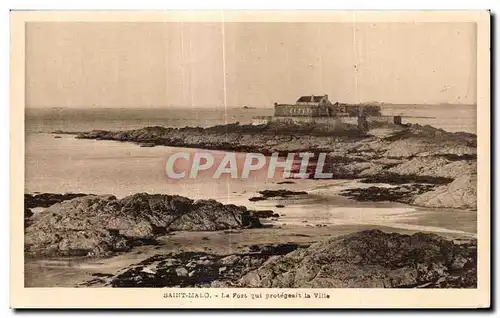 Ansichtskarte AK Saint Malo La Fort qui protegeait la Ville