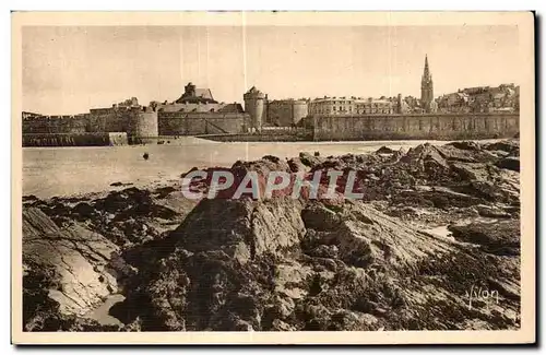 Ansichtskarte AK Cote D Emeraude Saint Malo (III-et-Vilaine) La Ville vue du Fort National