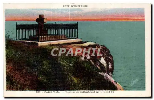 Cartes postales Saint Malo Tombeau de Chateaubriand sur le Grand Be