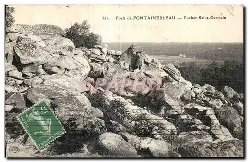 Cartes postales Fort de Fontainebleau Rocher Saint Germain