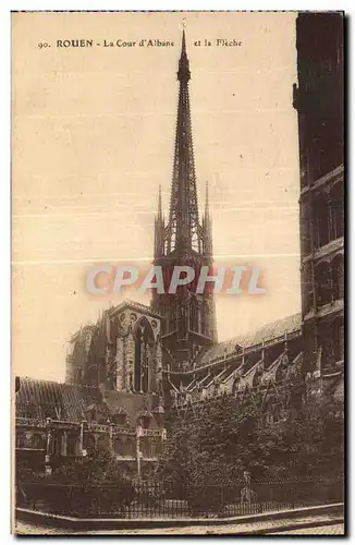 Cartes postales Rouen La Cour d Albane et la Fleche