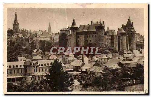 Cartes postales Bretagne Vitre Vue d ensemble du Chateau un des plus beaux specimens bretons de l architecture m