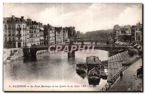 Ansichtskarte AK Bayonne Le Pont Marengo et les Quais de la Nive