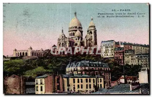 Ansichtskarte AK Paris Panorama vers le Sacre Coeur Montmartre