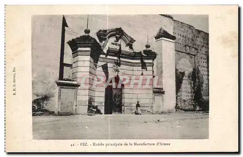 Cartes postales Maroc Fez Entree Principale de la Manufacture d Armes