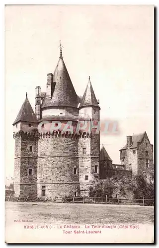 Cartes postales Vitre Le Chateau Le Tour d angle Tour Saint Laurent