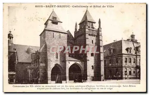 Ansichtskarte AK Saint Brieuc Cathedrale et hotel de Ville