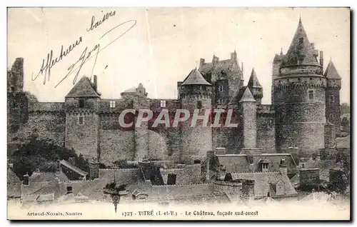 Cartes postales Vitre Le Chateau facade sud ouest