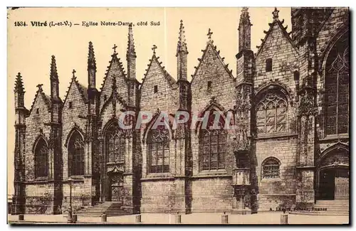 Cartes postales Vitre Eglise Notre Dame cote Sud