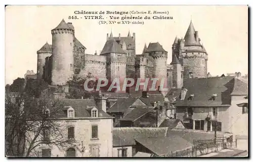 Cartes postales Vitre Vue generale du Chateau