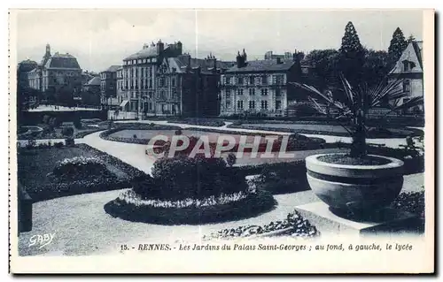 Cartes postales Saint Servan Les Jardins du Palais Saint Georges du Jond d Gauche Le Lycee