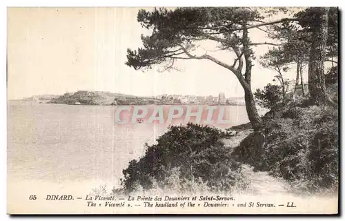 Ansichtskarte AK Dinard La Vicomte La Pointe des Douaniers et Saint Servan The Vicomte The head of the Douaniers