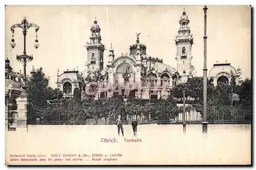 Ansichtskarte AK Zurich Tonhalle